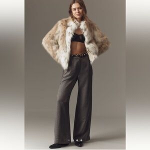 NWT Maeve Shimmered Wide-Leg Pants